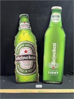 Heineken Metal Bottle Signs