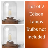 Lot of 2 - Edison Lamps (bulbs not included)