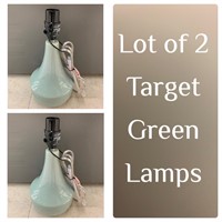 Lot of 2 - Target Green Lamps