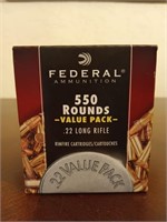 550 rounds .22 long rifle