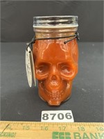 Sealed Hot Sauce in Skull Jar
