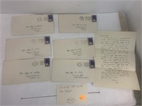 6 Stamps 1939 Worlds Fair Envelopes with Hand