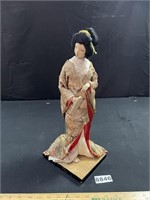 Japanese Doll on Wood Stand