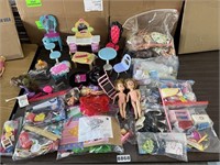Large Lot of Doll Clothing/Accessories/Furniture