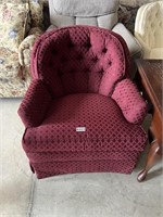 Burgundy Swivel Chair