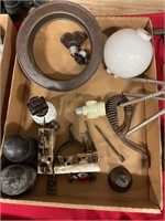 Flat of assorted antiques