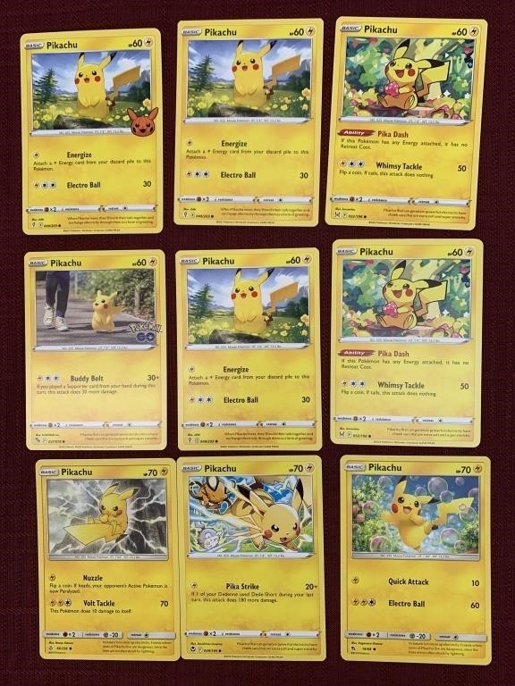 Pokemon Pikachu Card Lot