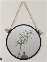 MIRRORIZE ROPE HANGING CIRCLE MIRROR(18.5IN)