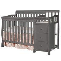 Jayden 4-in-1 Steel Grey Mini Crib & Changer