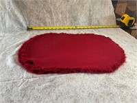 Red Woven Oval Place Mats