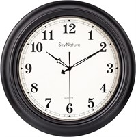 18 Silent Non-Ticking Wall Clock - Black