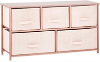 mDesign Chest of Drawers  Wood Top  Pink/Gold