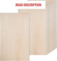 12 Pack Basswood Sheets-12x20x1/8 Inch 3mm**