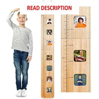 Kids Wood Growth Chart with Picture Frames**