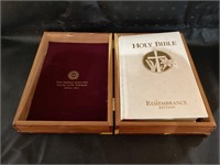 Local Union Memorial Bible in Wooden Box