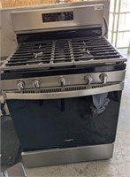 WHIRLPOOL 5 BURNER STAINLESS GAS RANGE