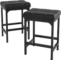 MUTUN 23 Bar Stool Set of 2  Black