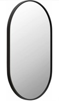 WALL MOUNTED OVAL MIRROR (BLACK EDGES) 19.75 X