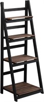 Babion Ladder Shelf  4 Tier  Brown and Black