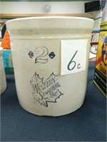 Western Stoneware 2 Gal. Double Stamp Crock