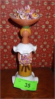 LIME TERRACOTTA FIGURINE (HANDMADE) 9"