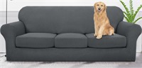 YEMYHOM 4PCS SOFA SLIP COVER(DARK GREY)