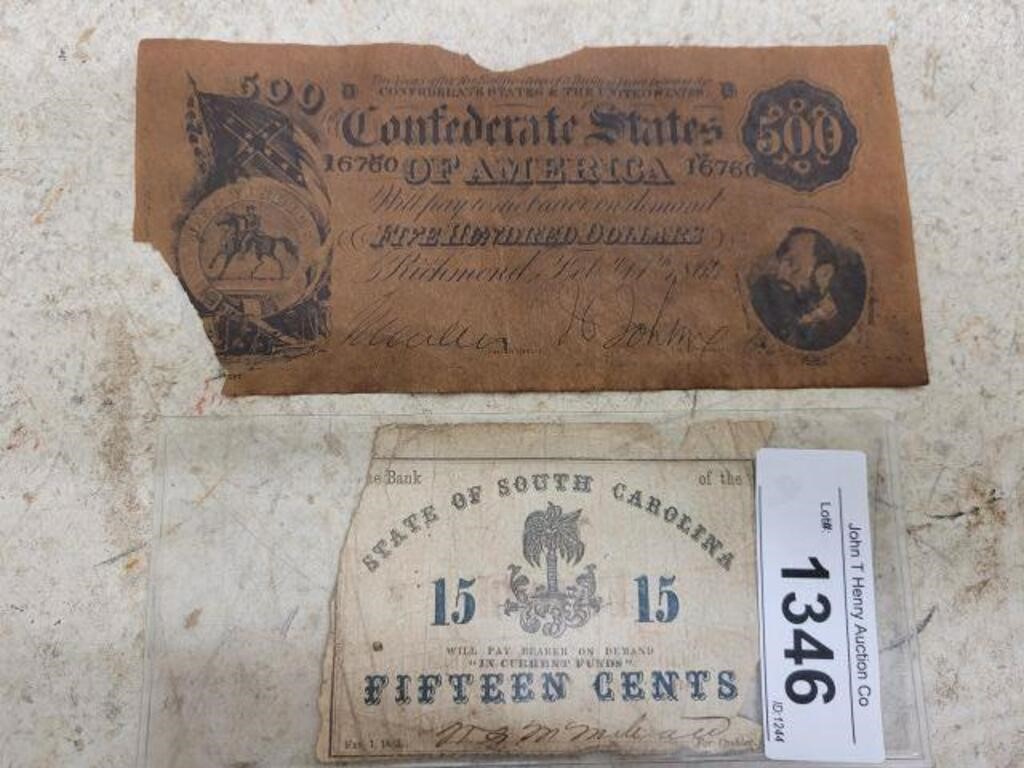 SC 15CENT PAPER CURRENCY, REPLICA PAPER CURRENCY