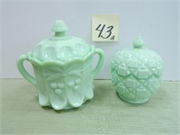(2) Westmoreland Green Candy Dishes