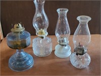 VTG Glass Oil Lamps