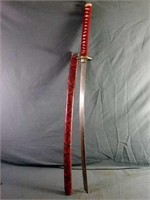 Japanese Samurai Sword With Sheath Measures 38"