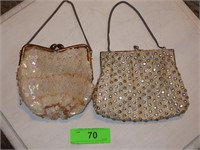 2 VINTAGE PURSES (1 SEQUINS, 1 RHINESTONES)