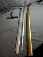 Two Sword Blades Measure 25"- 27" Length, 1 has
