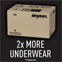 Ninjamas Nighttime Underwear Boy S/m 88 Count