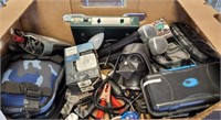TRAY- ASSORTED ELECTRONICS, MICROPHONES,M ISC