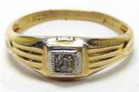 10K Yellow gold Victorian baby ring with old mine