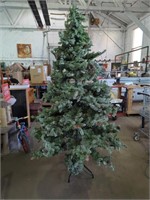 7ft Tall Christmas Tree w/ Snow & Pinecone