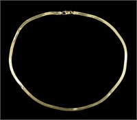 14K Yellow gold 20" herringbone necklace,