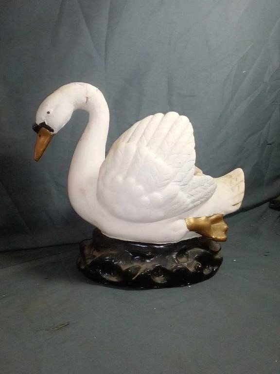 Swan Potting Plant Measures 12" x 7" x 11" Height