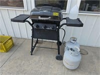 BBQ. with 2 tanks that are full