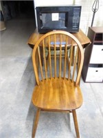 Walnut Drop leaf Kitchen Table w/ (2) Chairs &