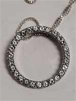 18IN STERLING NECKLACE WITH CHARM