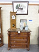 4-Drawer Chest w/ Imitation Marble Top,