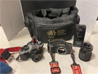 Canon cameras with some accessories