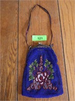 VINTAGE SEED BEADED PURSE (MISSING BEADS-SEE PIC)