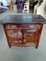 Antique Style Wooden Commode Measures 30" x 19.5"