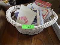 BASKET OF ASST. GREETING CARDS & STICKERS