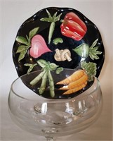 Glass Fruit Bowl & Decorative Serving Dish