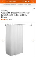 Corner curtain shower rod