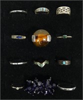 x12- Sterling silver vintage rings, including