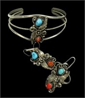 Sterling silver Southwestern design turquoise and